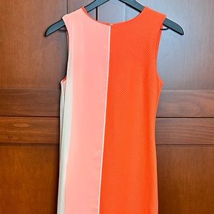 ASOS textured high neck sleeveless Pencil Dress with float chiffon overlay